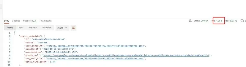 Serp api testing